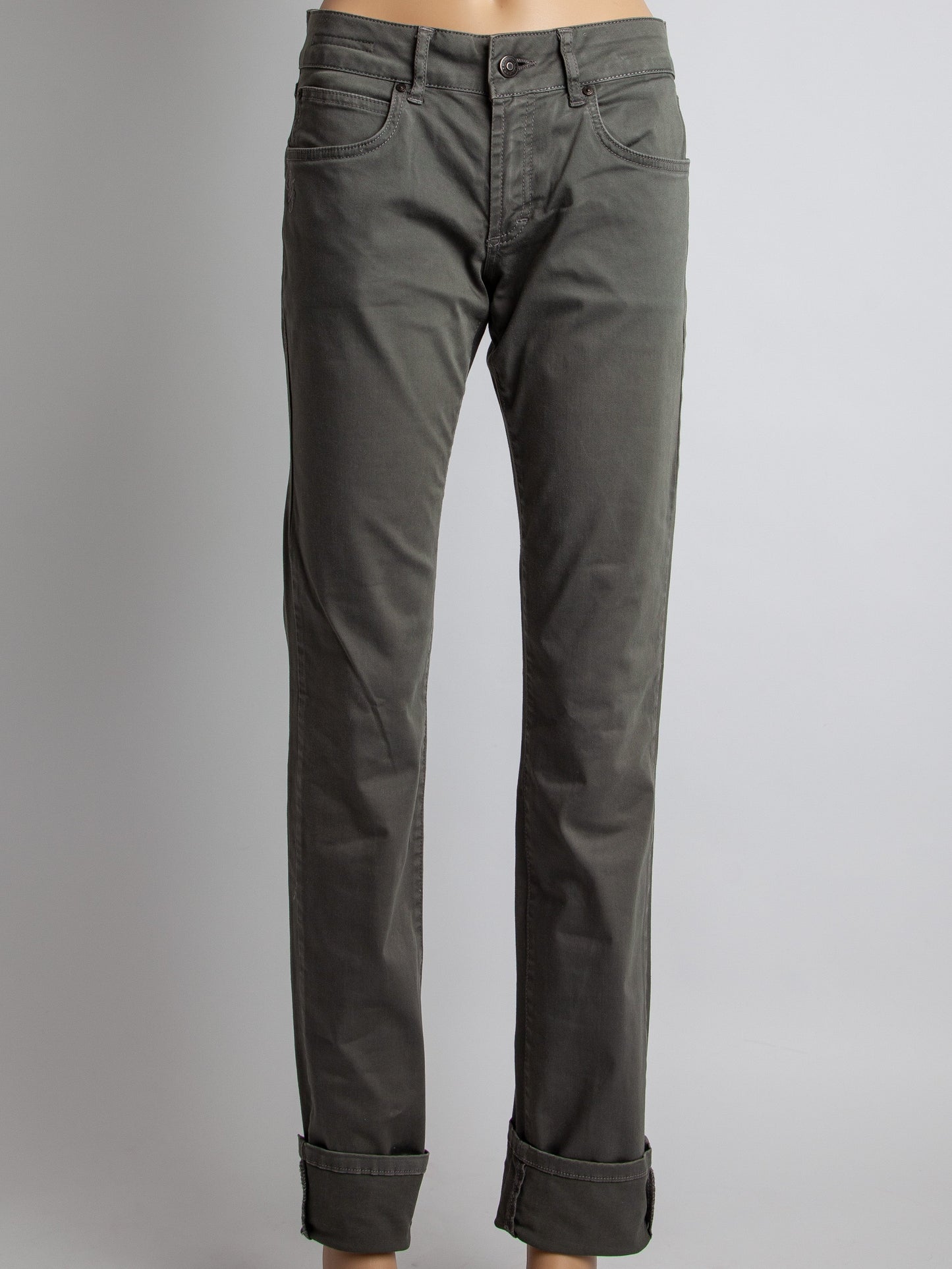 good gf ferre green denim pants size s for women