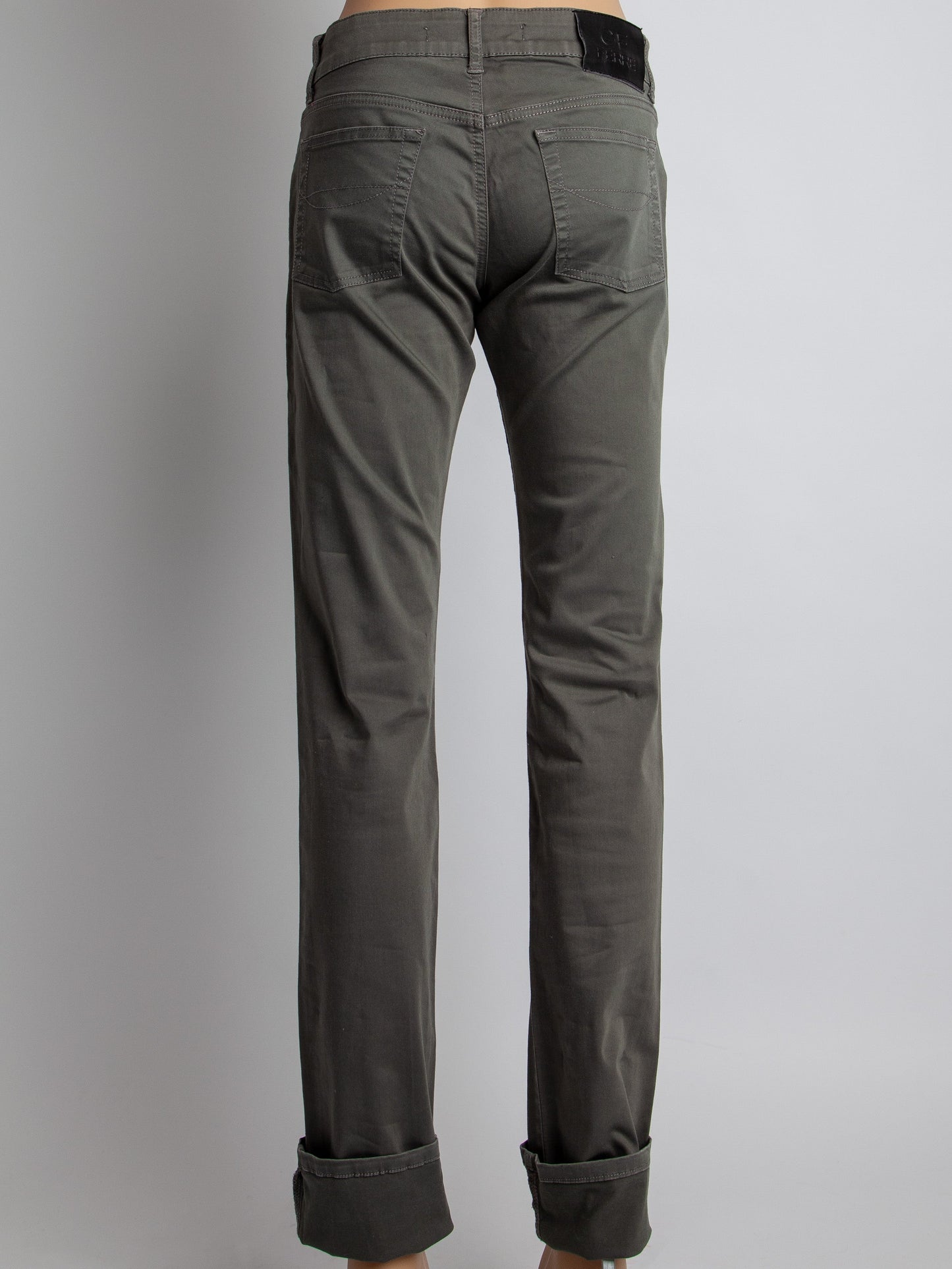 good gf ferre green denim pants size s for women