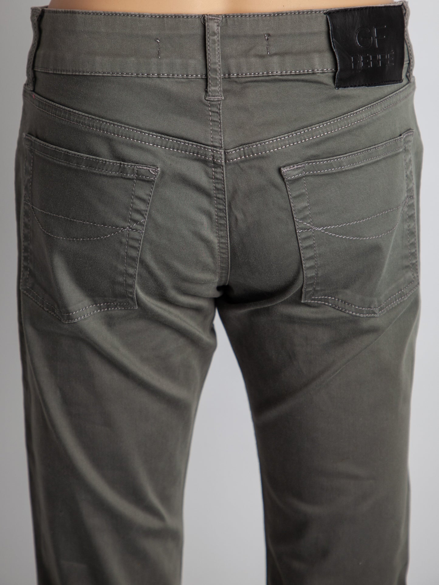 good gf ferre green denim pants size s for women
