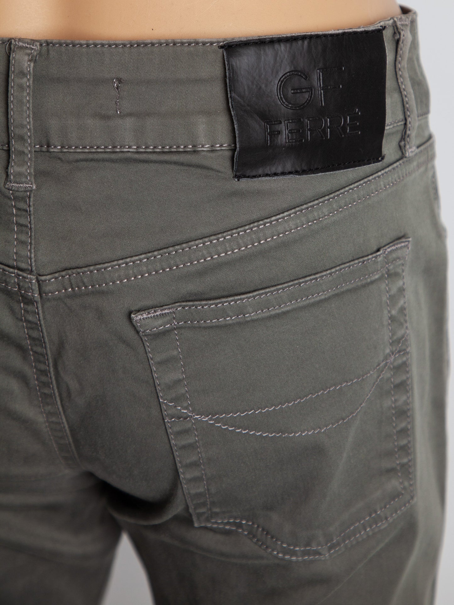 good gf ferre green denim pants size s for women