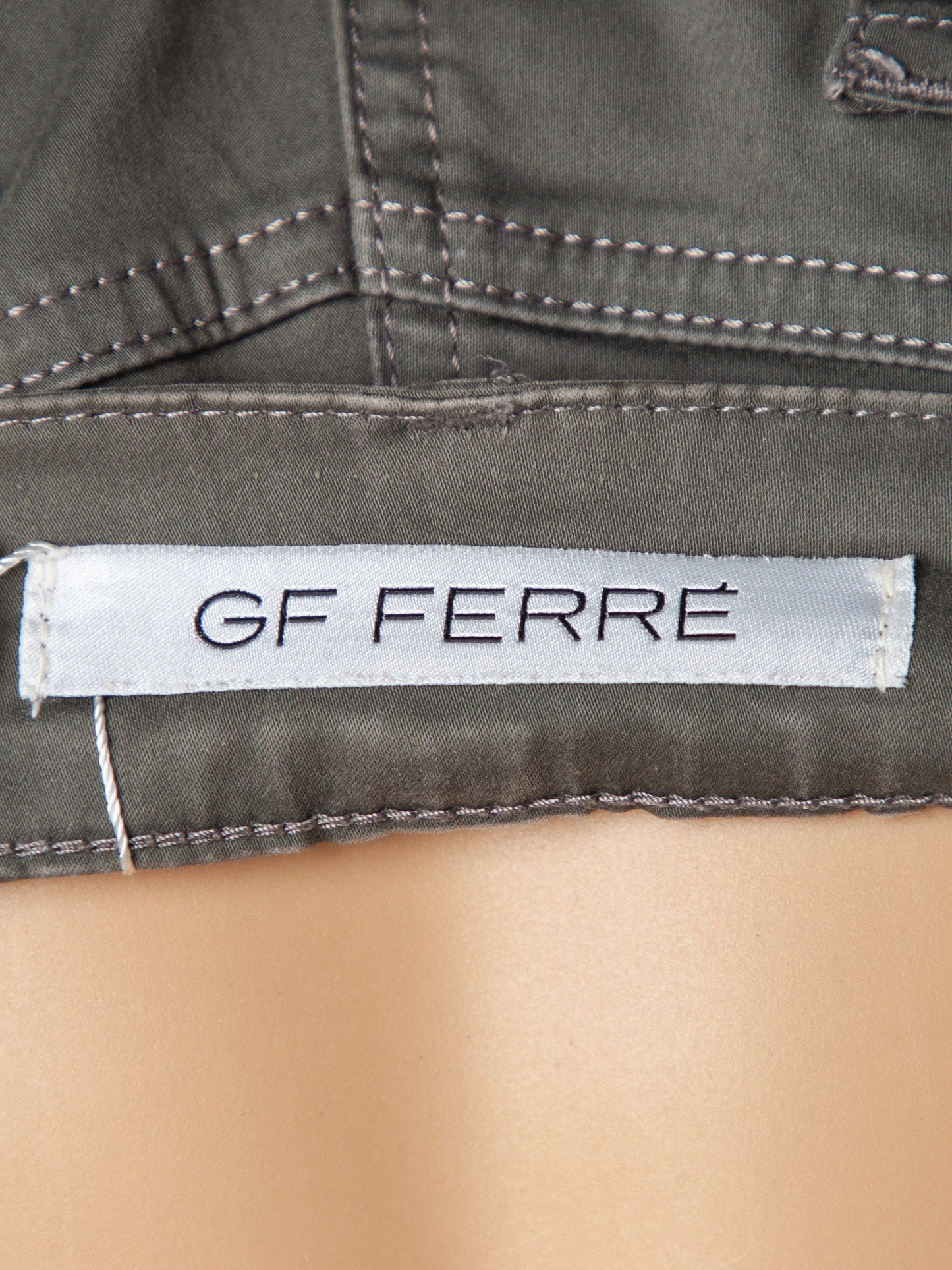 good gf ferre green denim pants size s for women