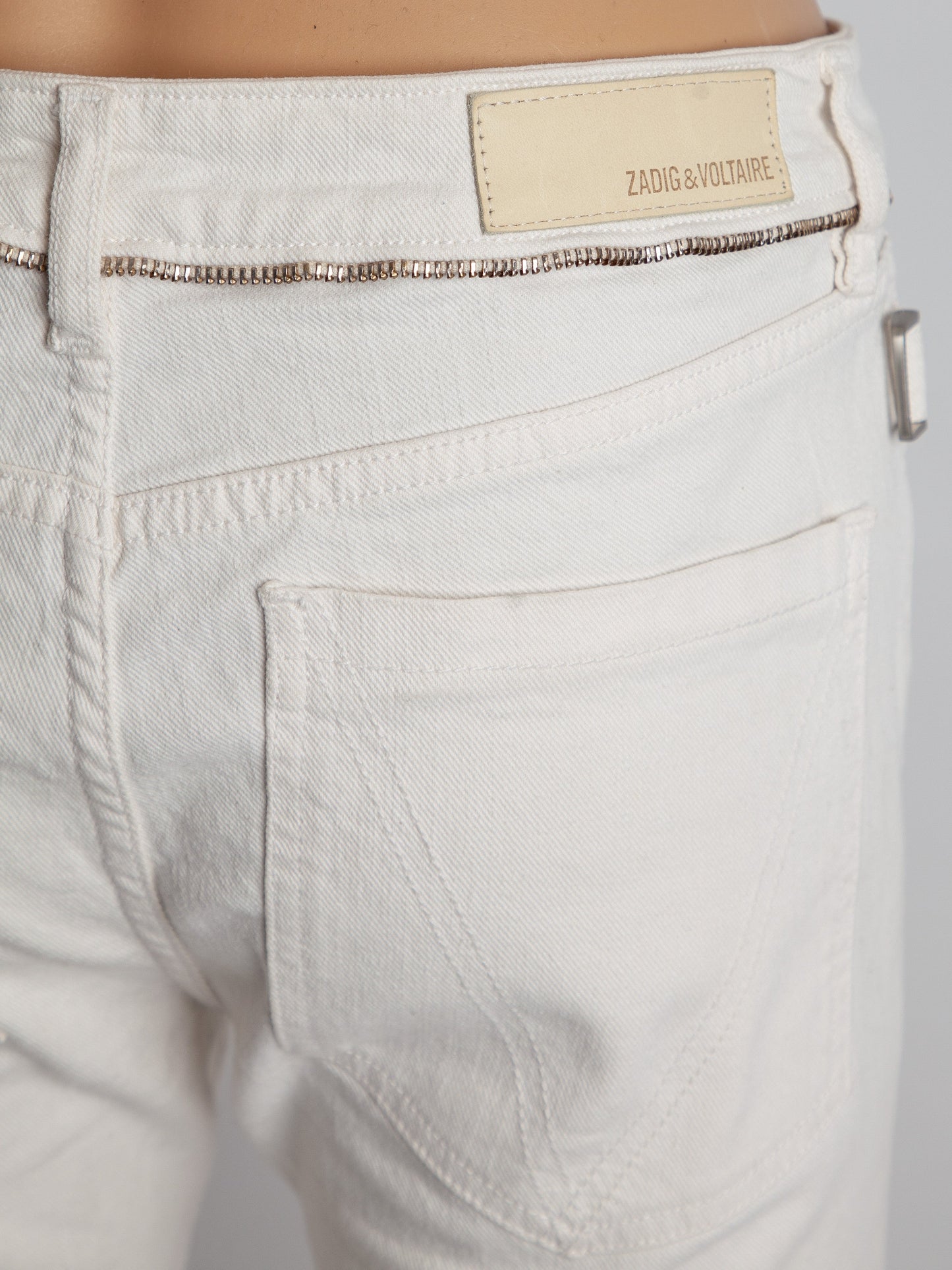 good zadig&voltaire white denim jeans size s women