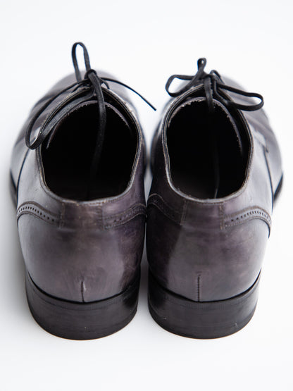 Good BRIONI Orange Leather Dress Shoes Size 40 for Men