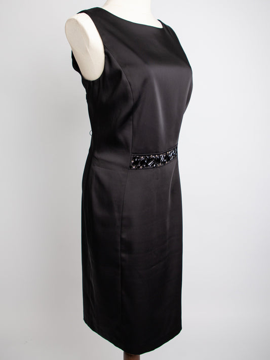 NEW Blumarine Black Sleeveless Dress with Beaded Waist