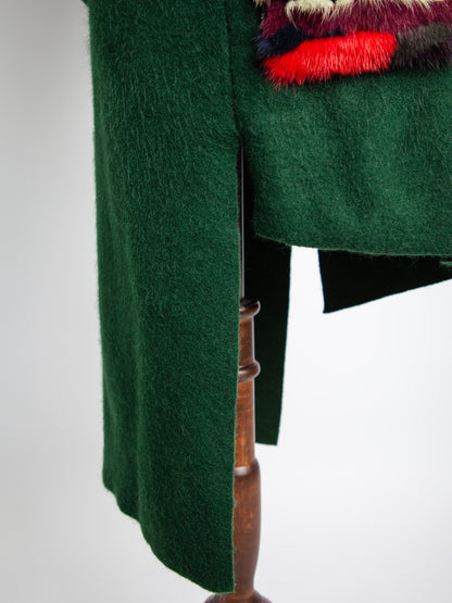 Excellent Fendi Green Women's Dress Size L with Textured Pockets