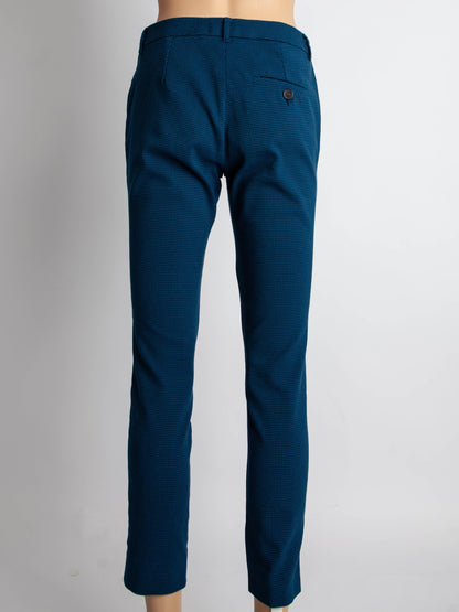 Excellent Marella Blue Checkered Pants Women Size N/A Nylon