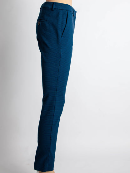 Excellent Marella Blue Checkered Pants Women Size N/A Nylon