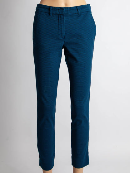 Excellent Marella Blue Checkered Pants Women Size N/A Nylon