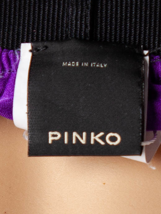 excellent pinko purple pleated skirt size s - shiny polyester