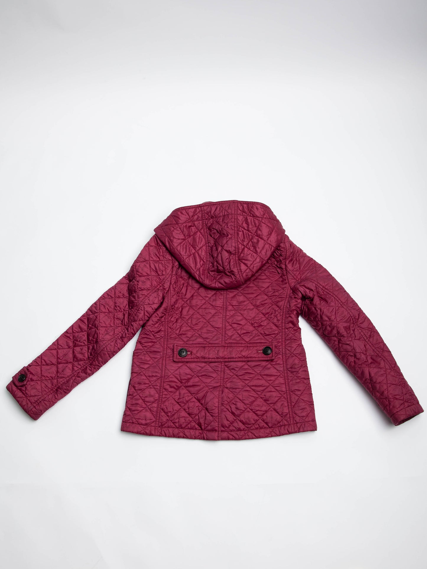 excellent burberry purple cotton quilted jacket for kids size 7