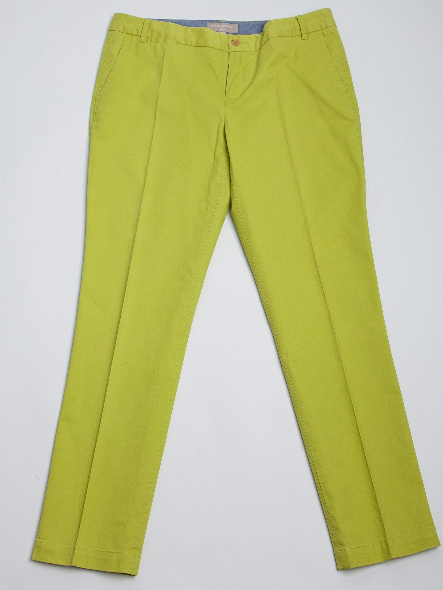 good banana republic green cotton pants ryan fit size 8 women's
