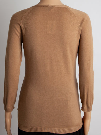 Good Escada Orange Wool Sweater Size S Women's V-Neck