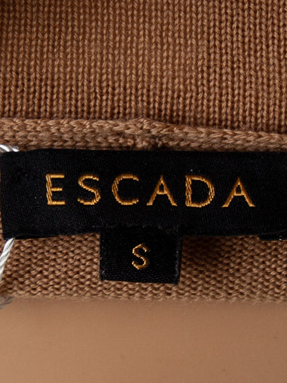 Good Escada Orange Wool Sweater Size S Women's V-Neck