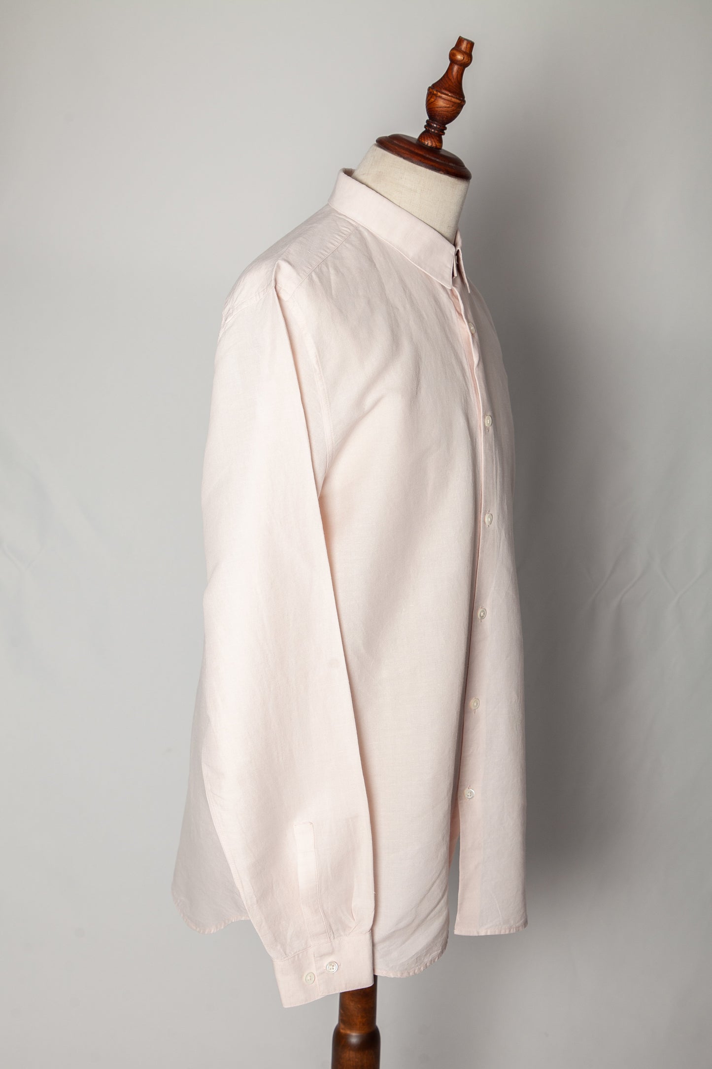 good theory pink cotton button-up shirt size xl for men