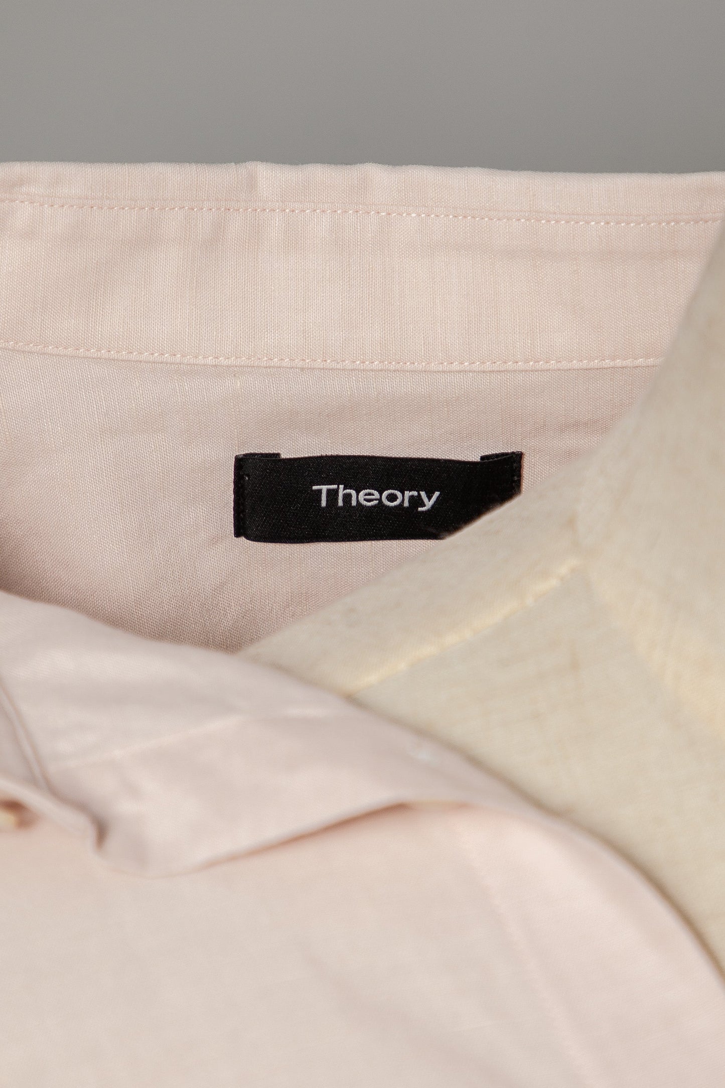 good theory pink cotton button-up shirt size xl for men