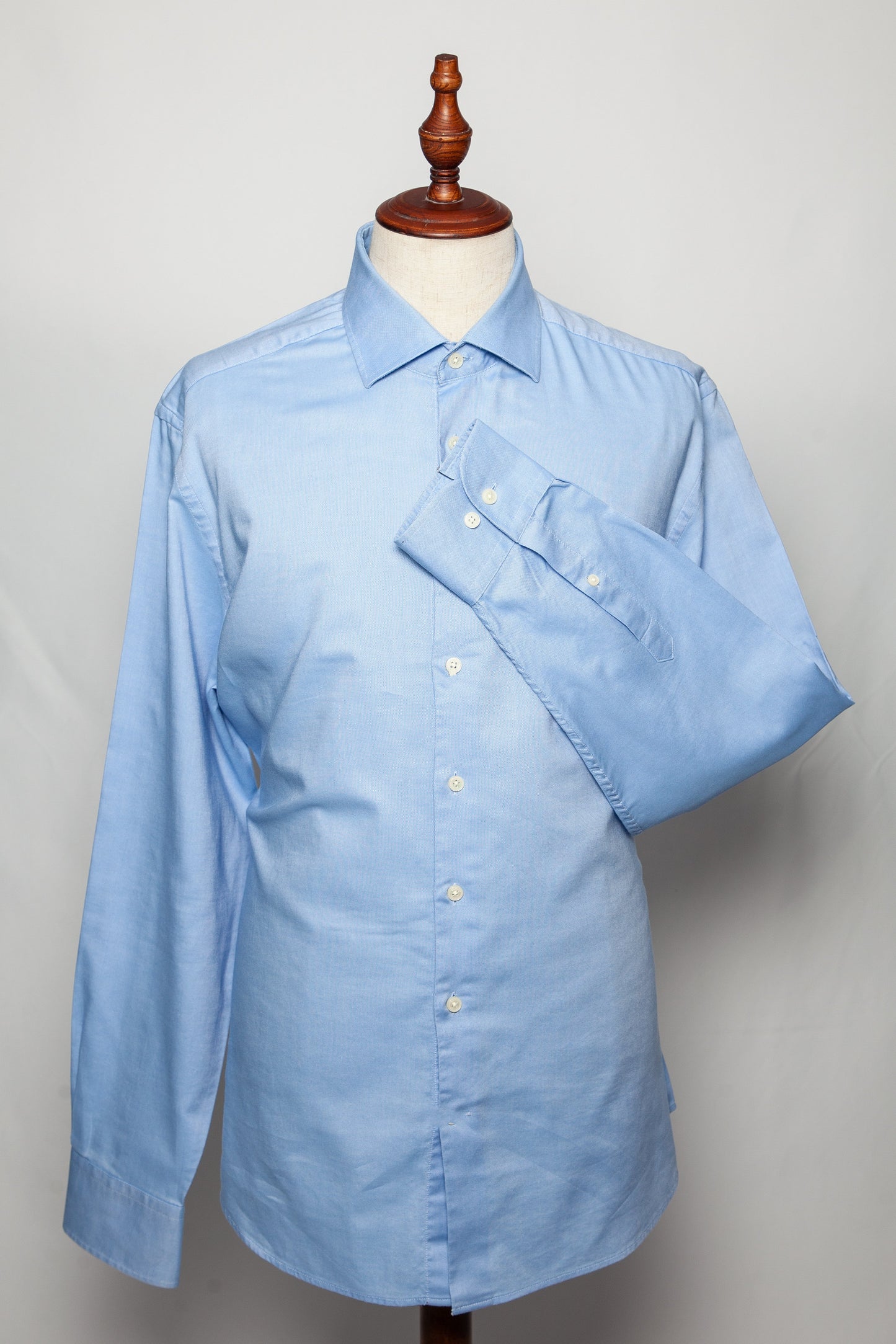hackett light blue cotton dress shirt men size l - good condition