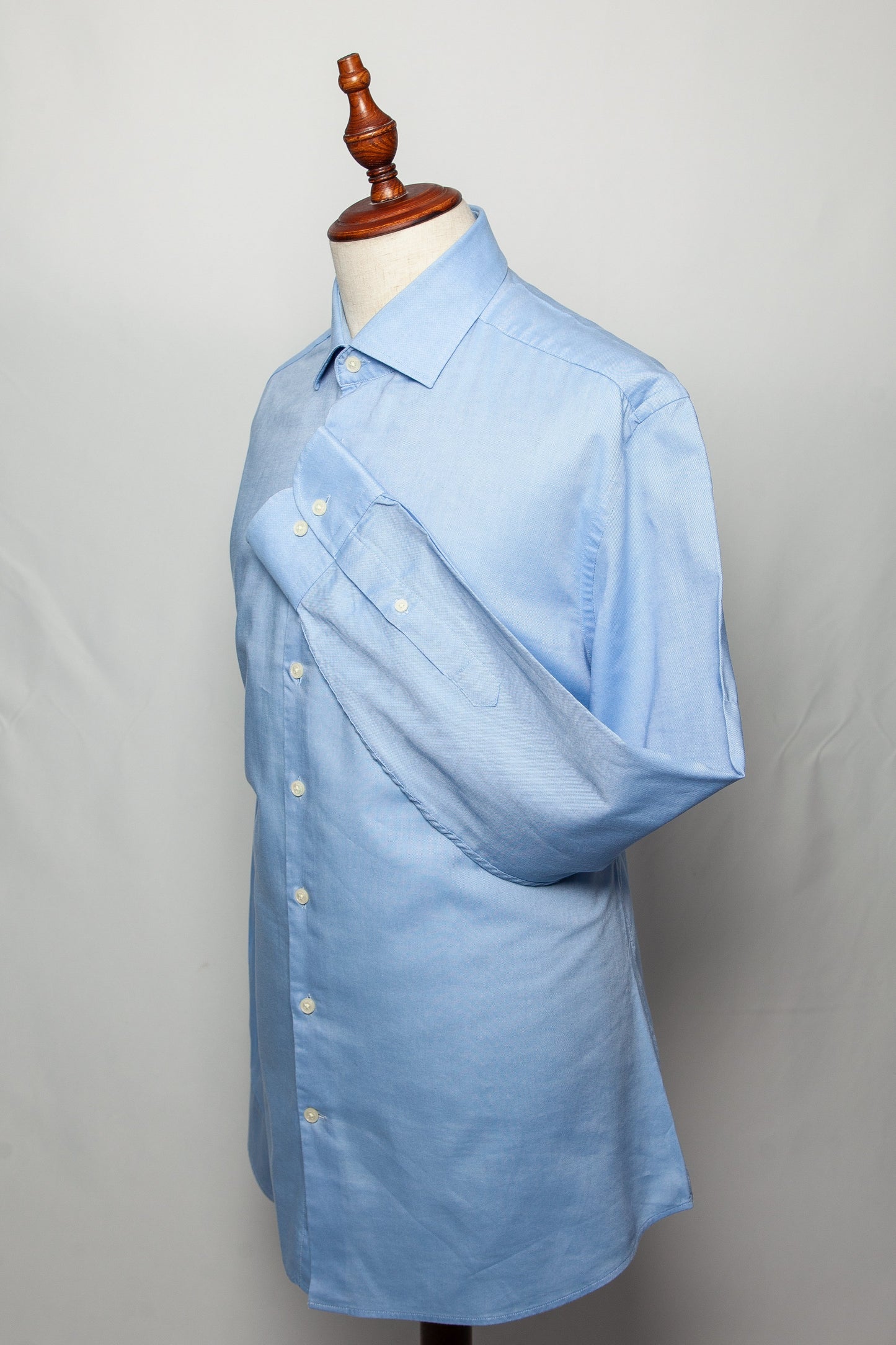 hackett light blue cotton dress shirt men size l - good condition
