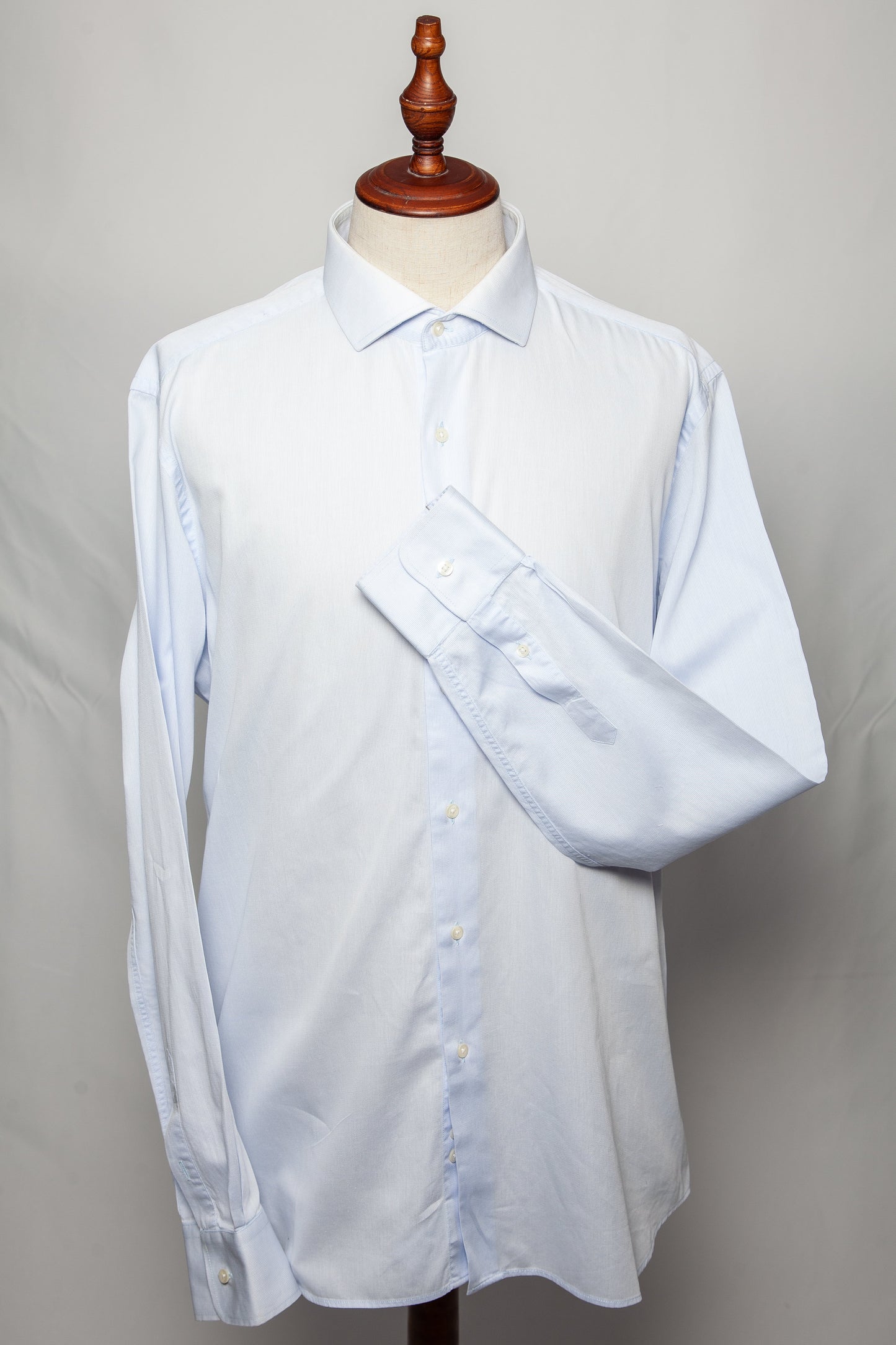 good mr lanidor blue cotton dress shirt size xl for men