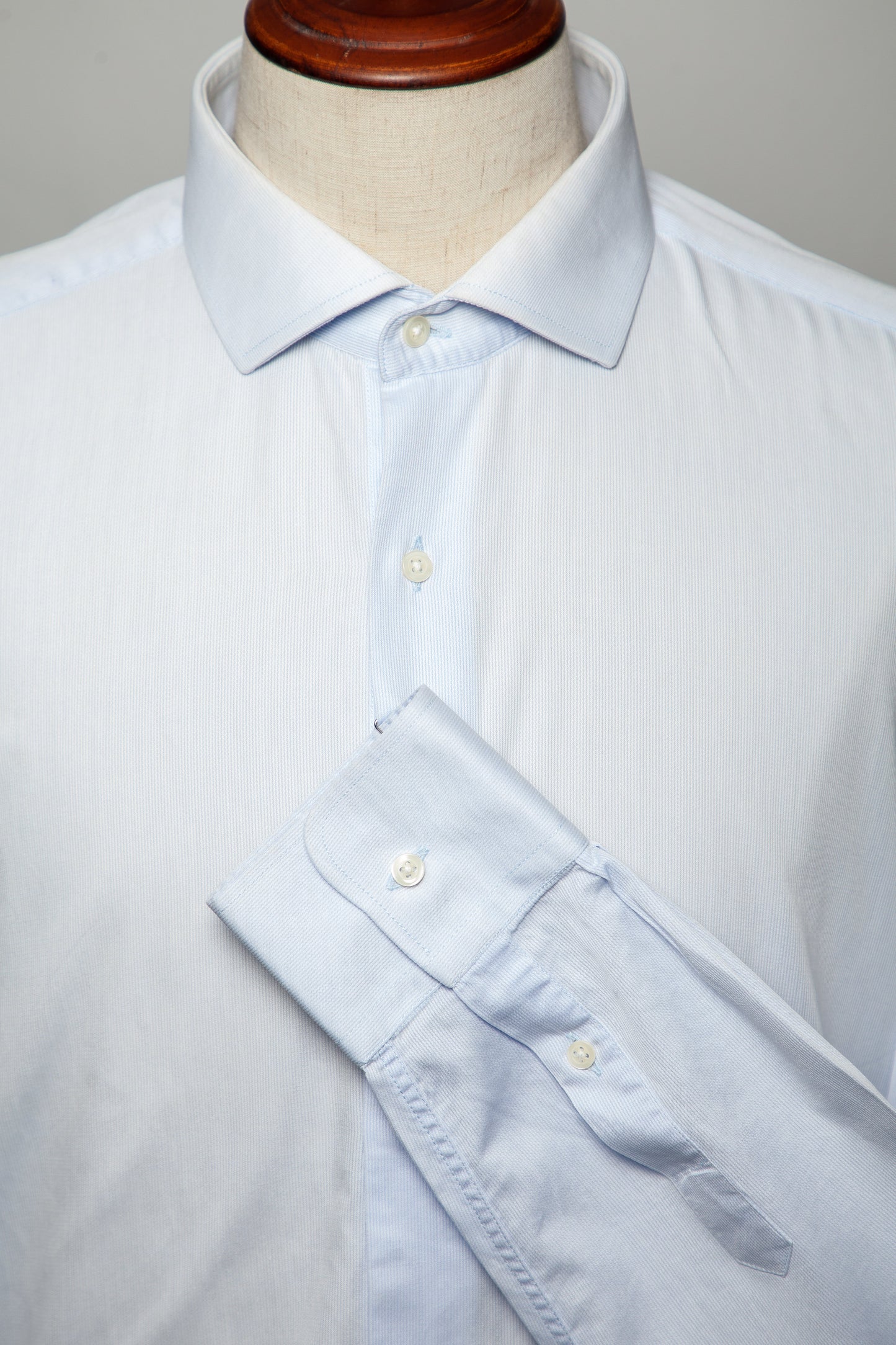 good mr lanidor blue cotton dress shirt size xl for men