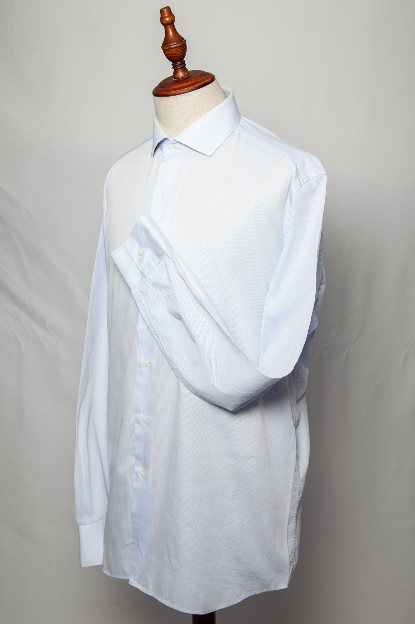 good mr lanidor blue cotton dress shirt size xl for men