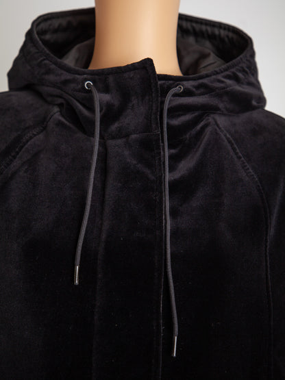 Prada Black Hooded Cape Coat Soft Viscose Women’s Good Condition