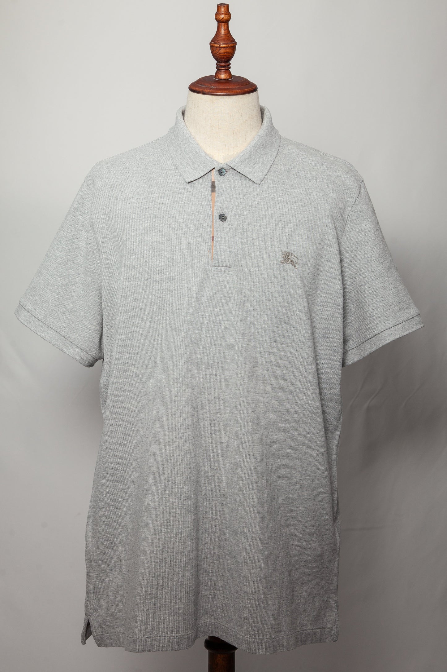 good burberry gray polo shirt cotton xxl men short sleeve