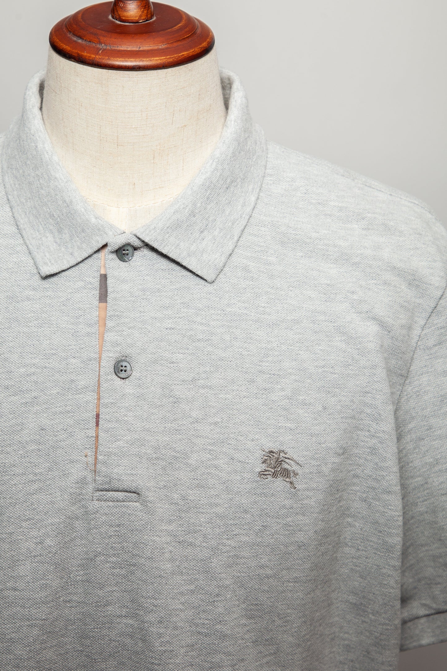 good burberry gray polo shirt cotton xxl men short sleeve