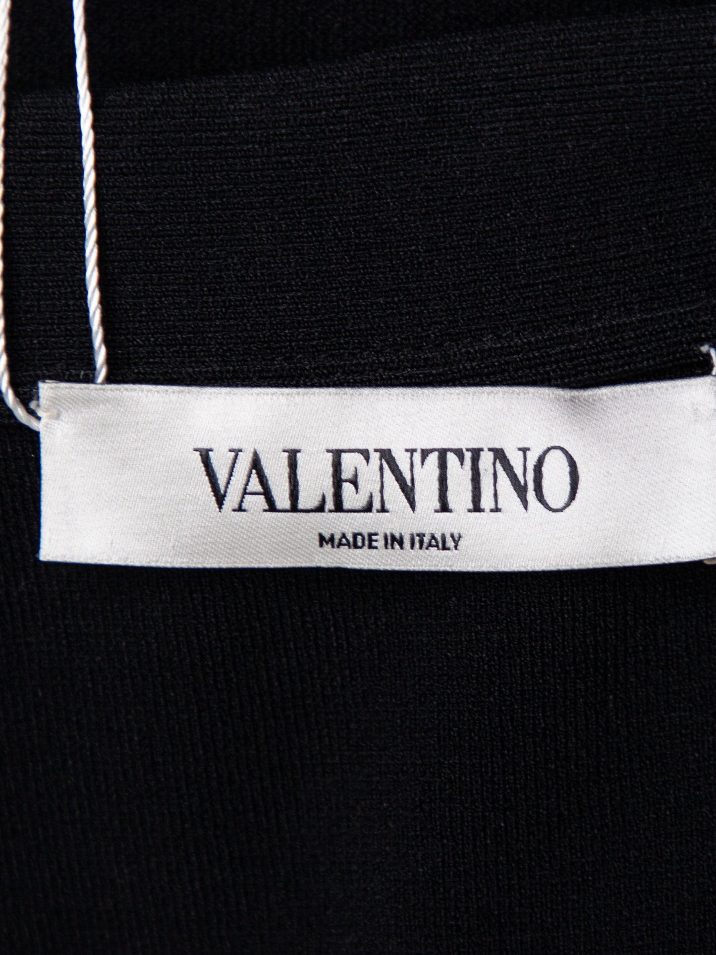 good valentino black sleeveless dress with draped neckline