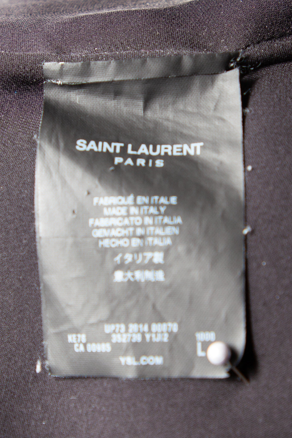 good yves saint laurent black textured coat belted waist women