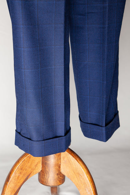 Good Hackett Blue Cashmere Wool Suit Jacket & Pants Size XL
