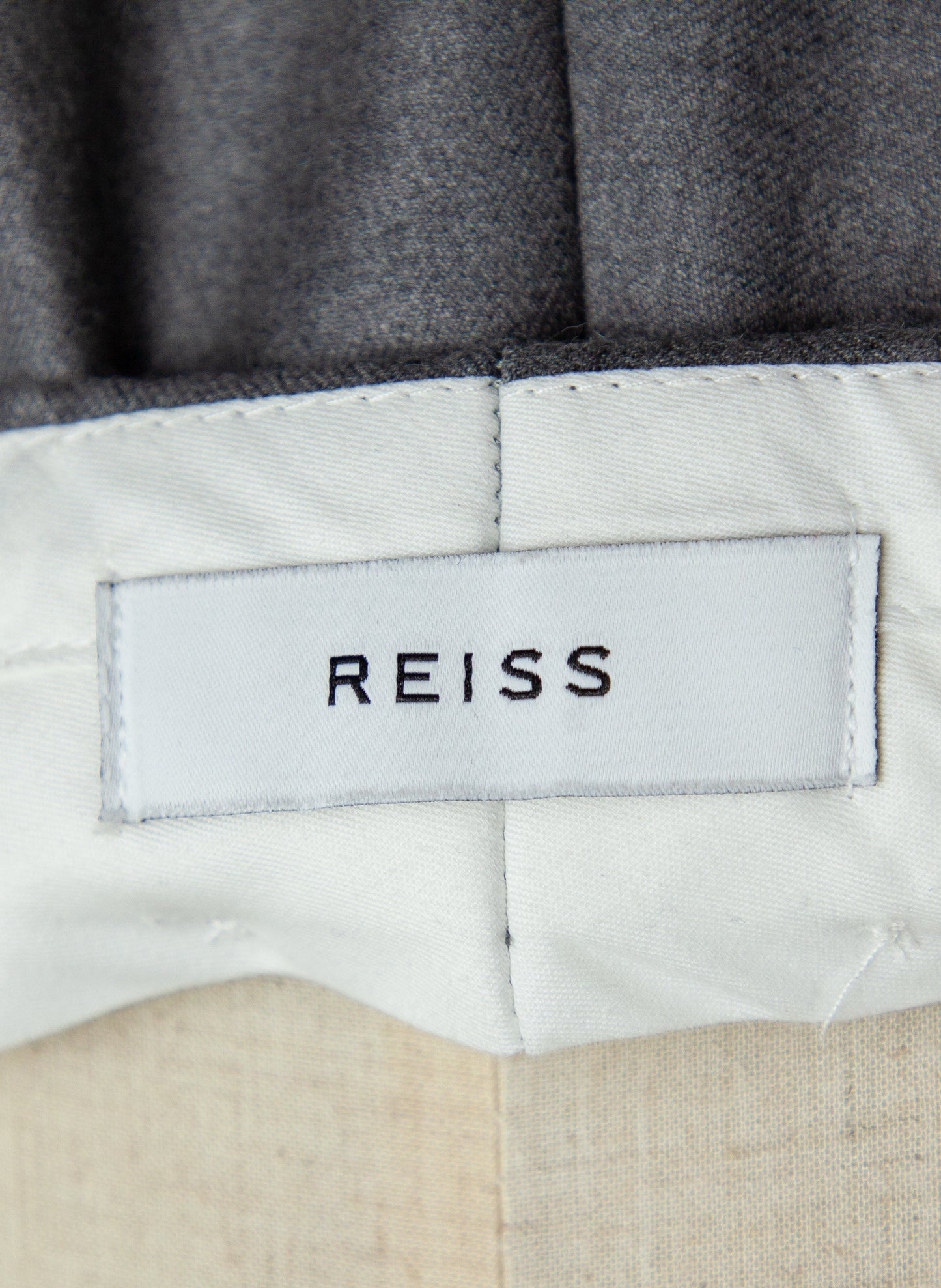 excellent reiss gray cashmere wool dress pants size xl