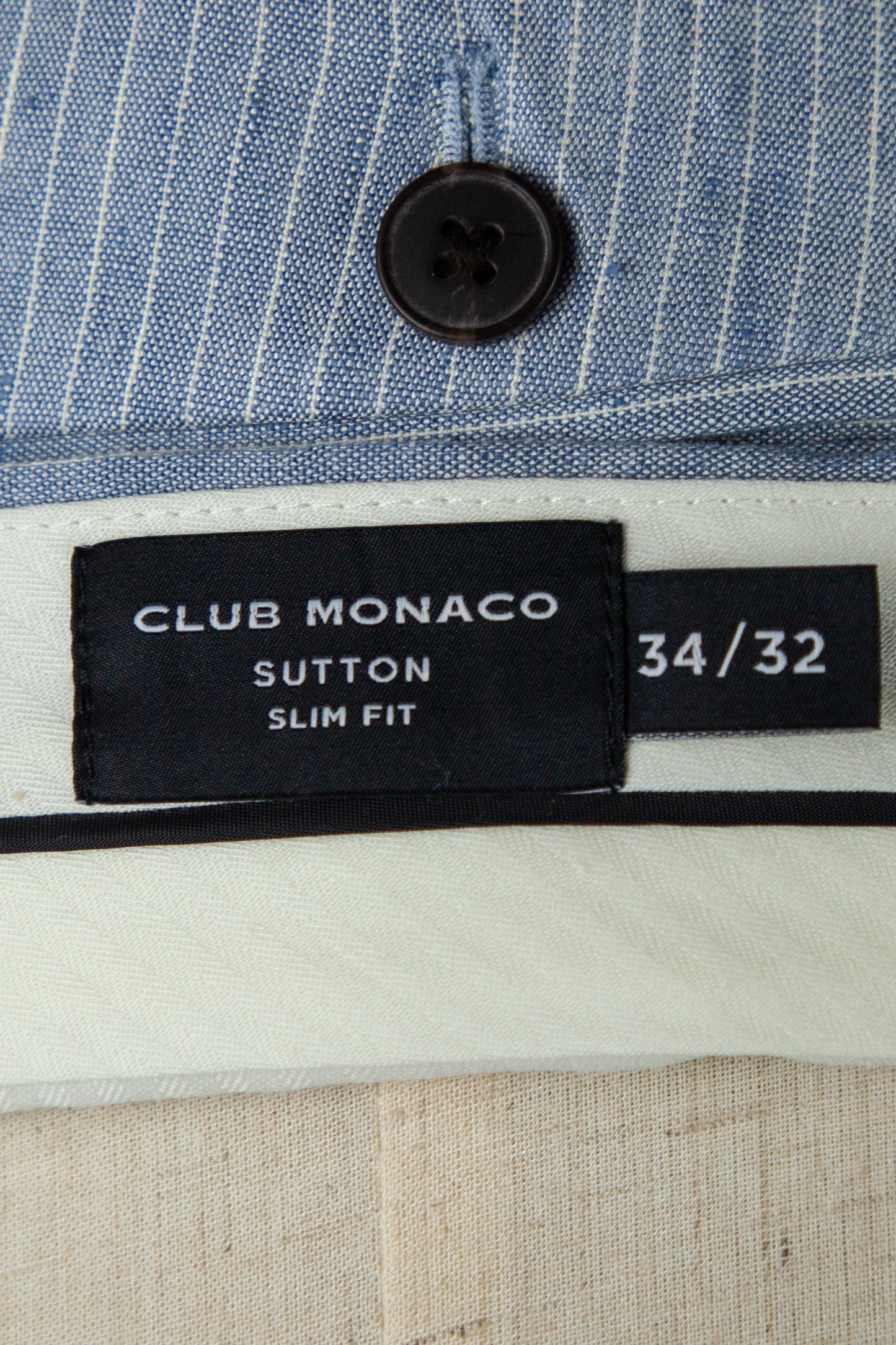 good club monaco light blue striped pants size xl cotton