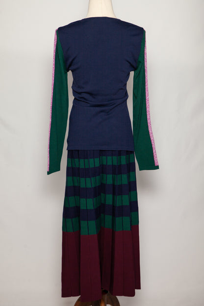 Perfect ROMAN Women's Blue Long-Sleeved Dress Size M