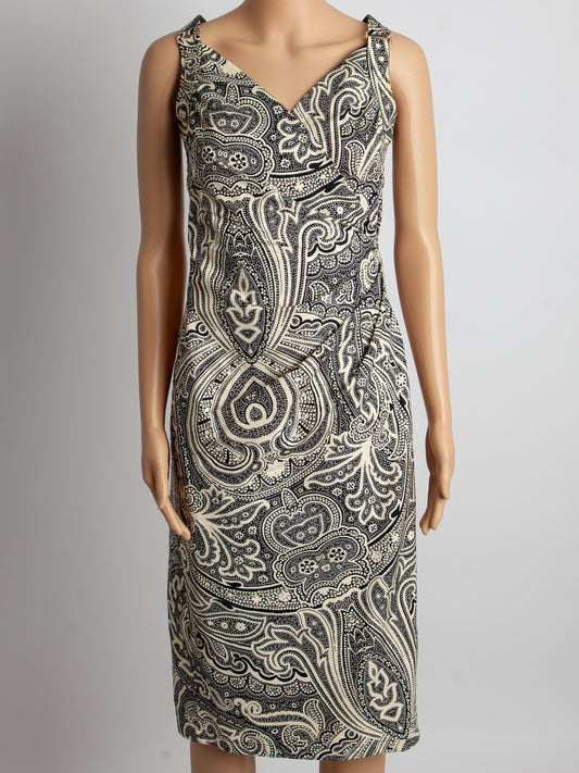 Max Mara Good Condition Sleeveless Paisley Dress Size M Combined Color