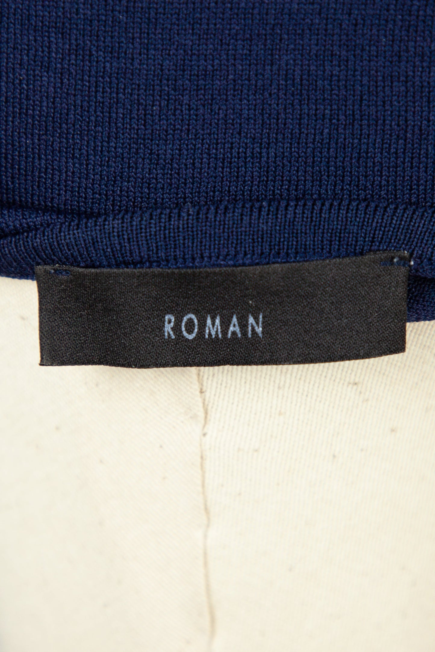 perfect roman women's blue long-sleeved dress size m