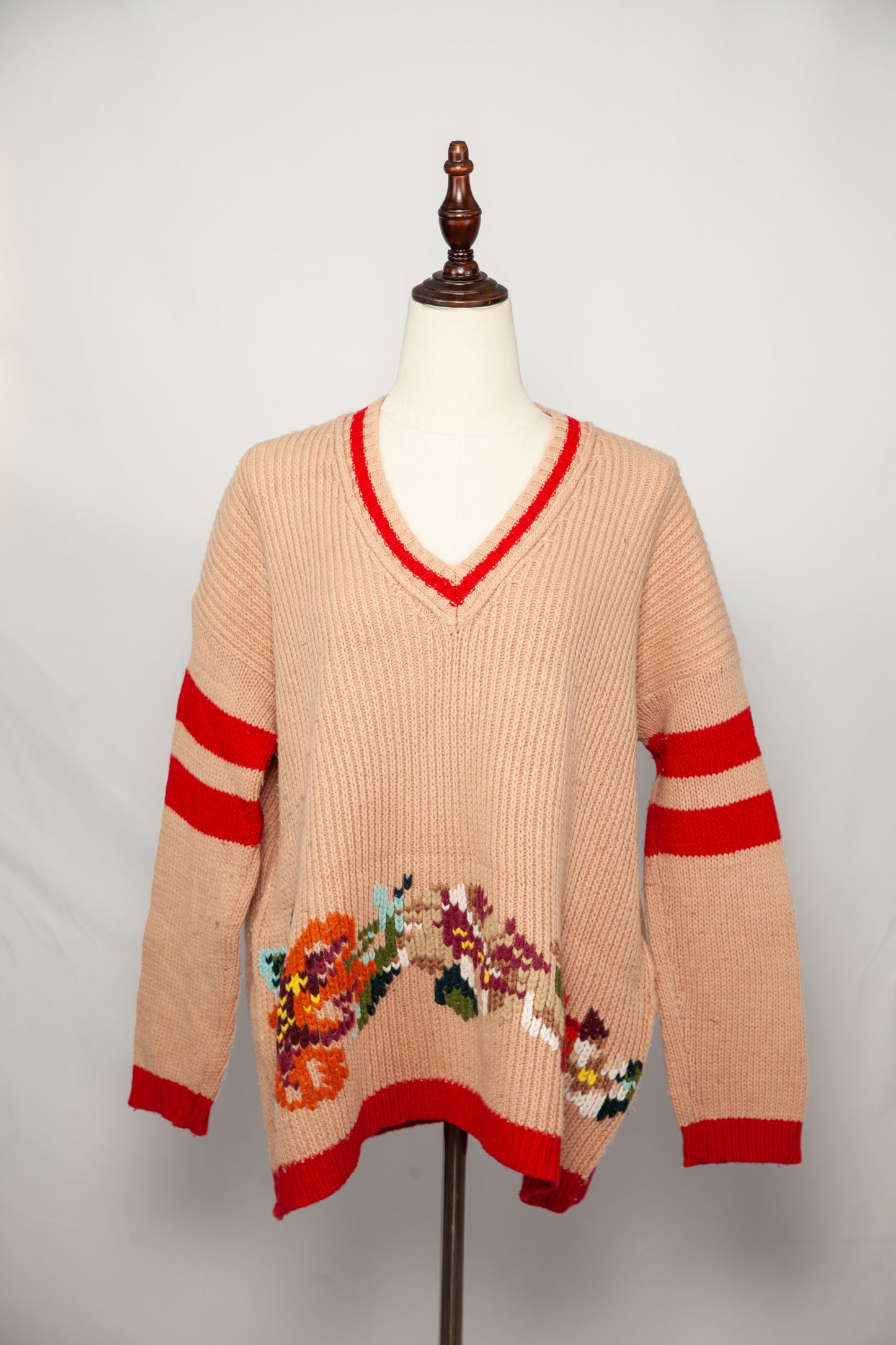 average condition twinset white angora wool sweater size xl
