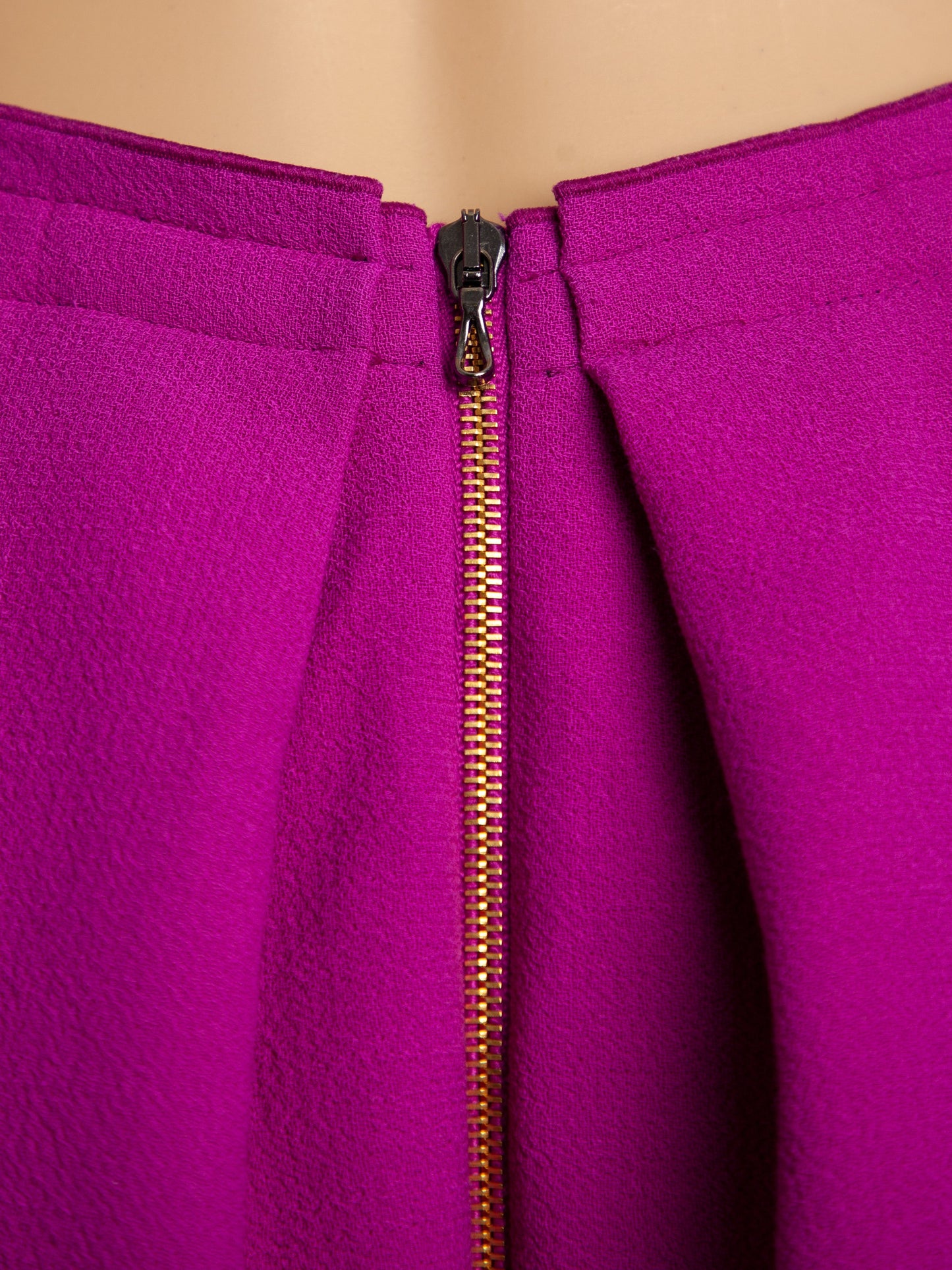 roland mouret purple knee-length skirt size m cashmere wool