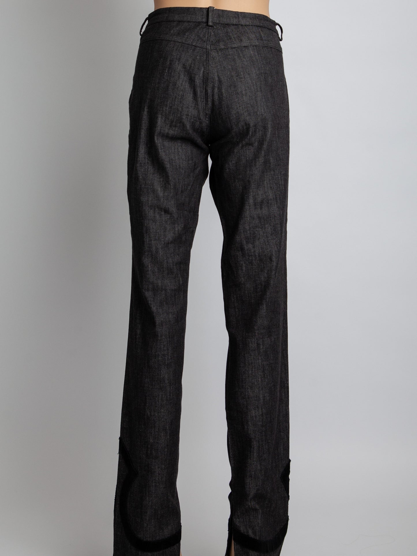 good versus gray cotton pants size m with decorative pattern