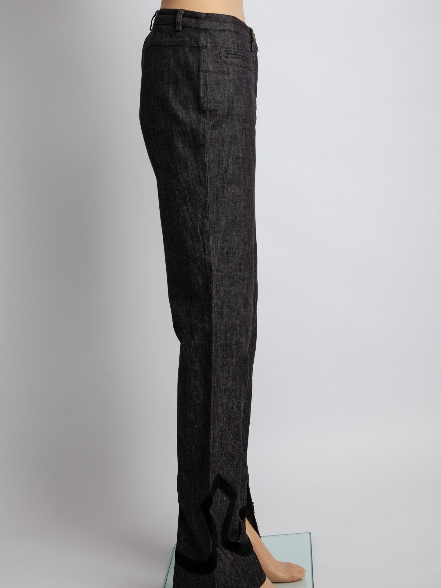 good versus gray cotton pants size m with decorative pattern