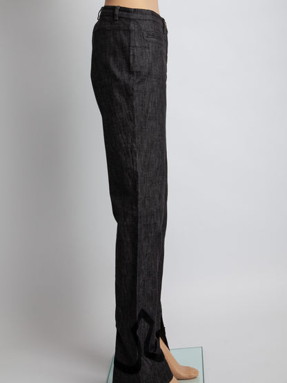 Good Versus Gray Cotton Pants Size M with Decorative Pattern