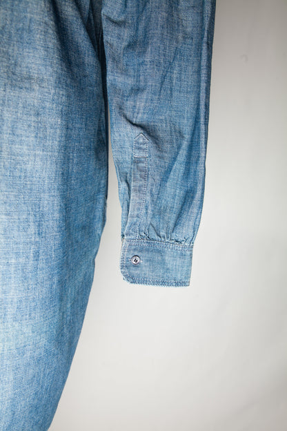 Good Burberry Blue Denim Dress Size L with Long Sleeves
