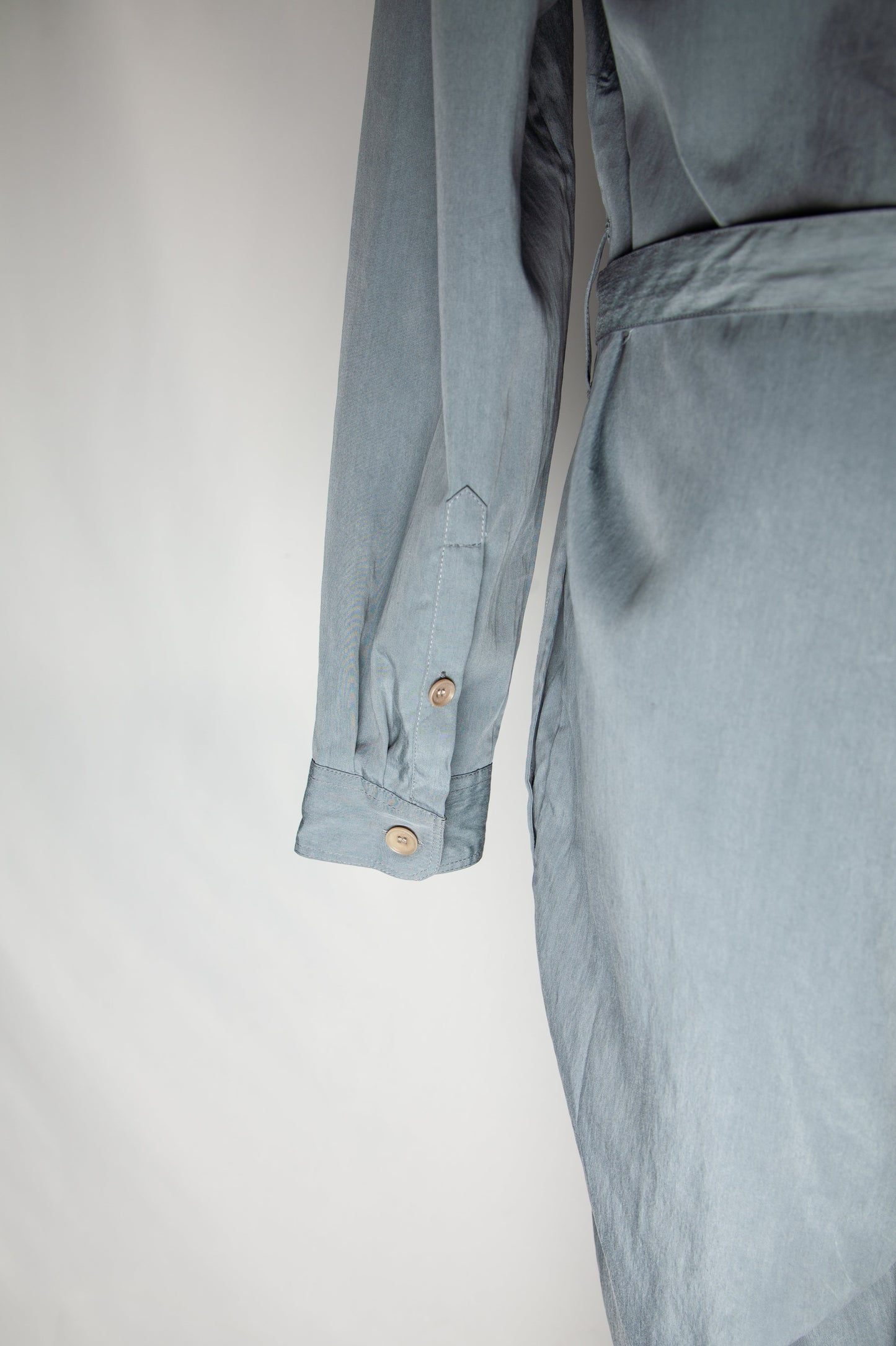 new burberry gray silk jumpsuit women size m