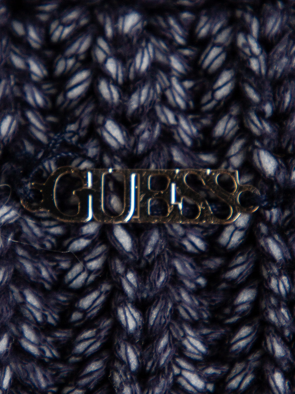 excellent guess navy blue cable knit sweater size xs women