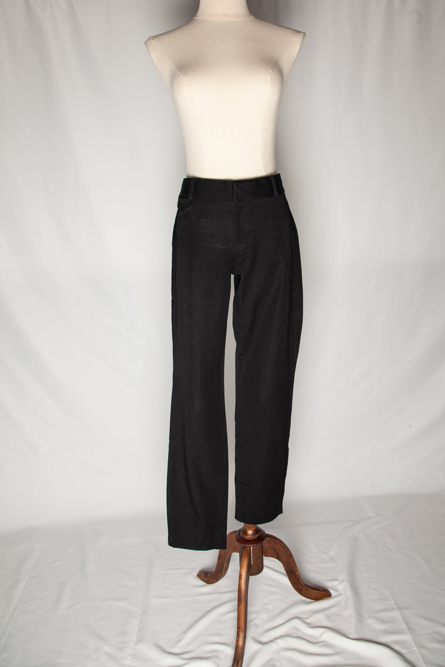 good banana republic black tailored pants women viscose size unknown