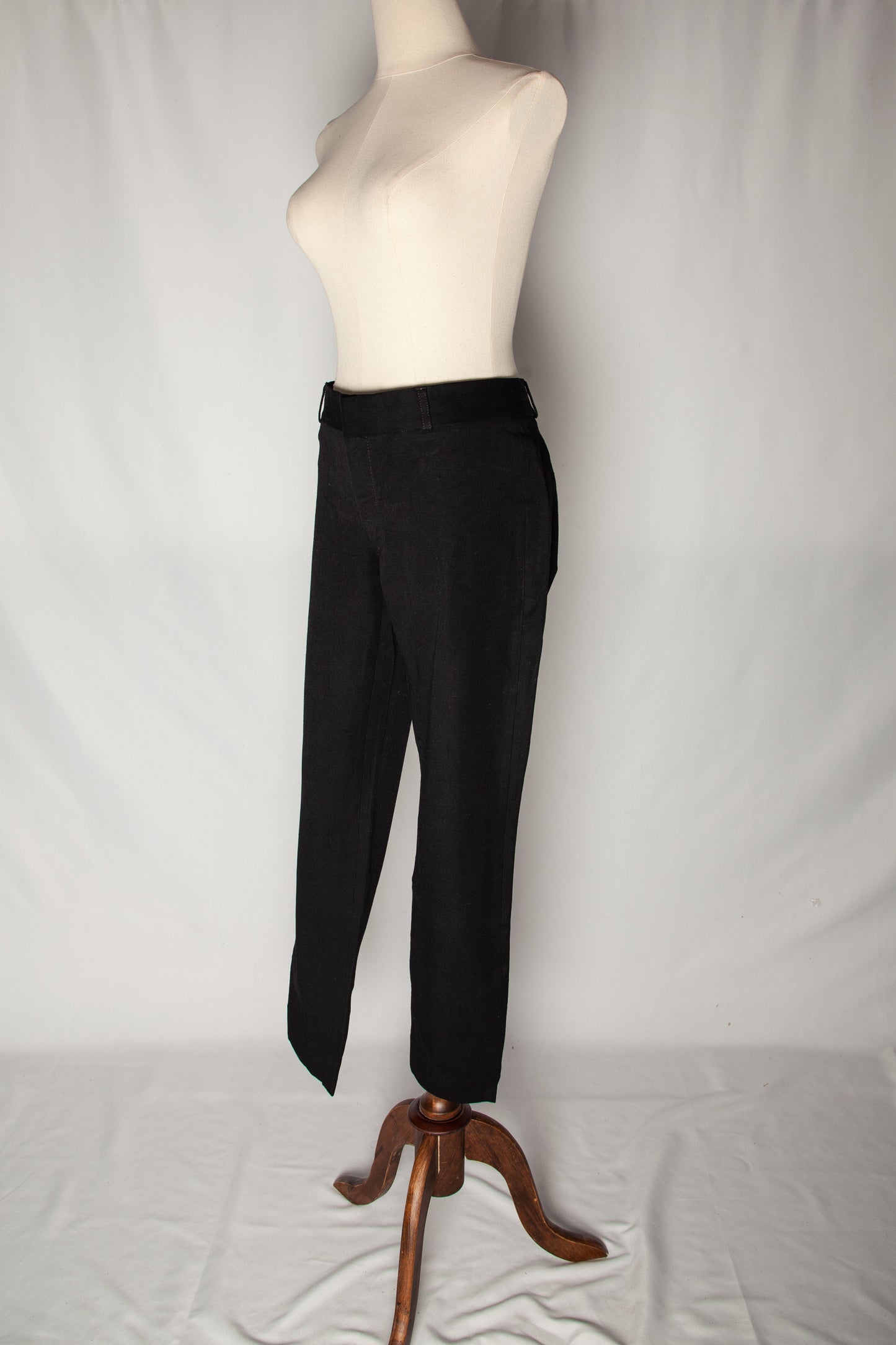 good banana republic black tailored pants women viscose size unknown