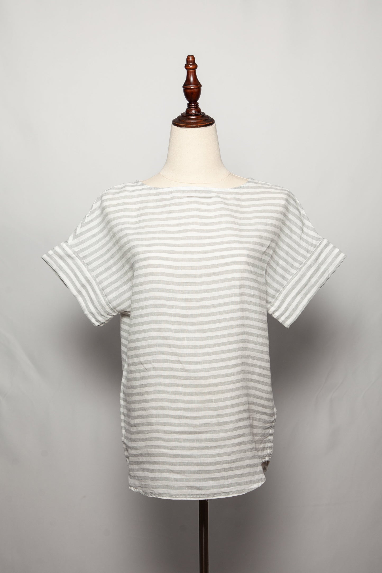 good the white company gray striped top size xxs women