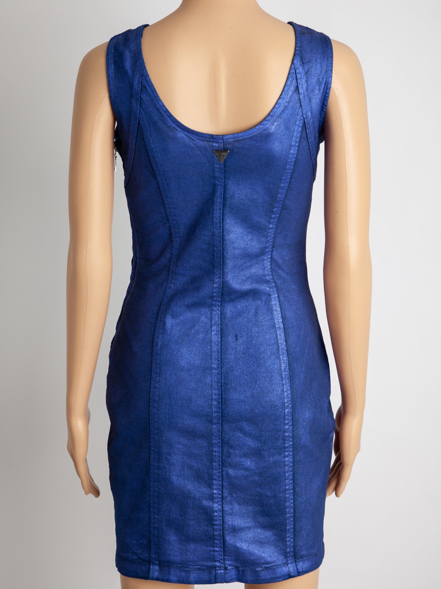 average condition guess purple polyester sleeveless dress size xs