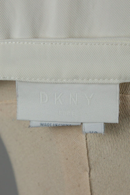 Good DKNY White Cotton Short-Sleeved Shirt Size M for Women