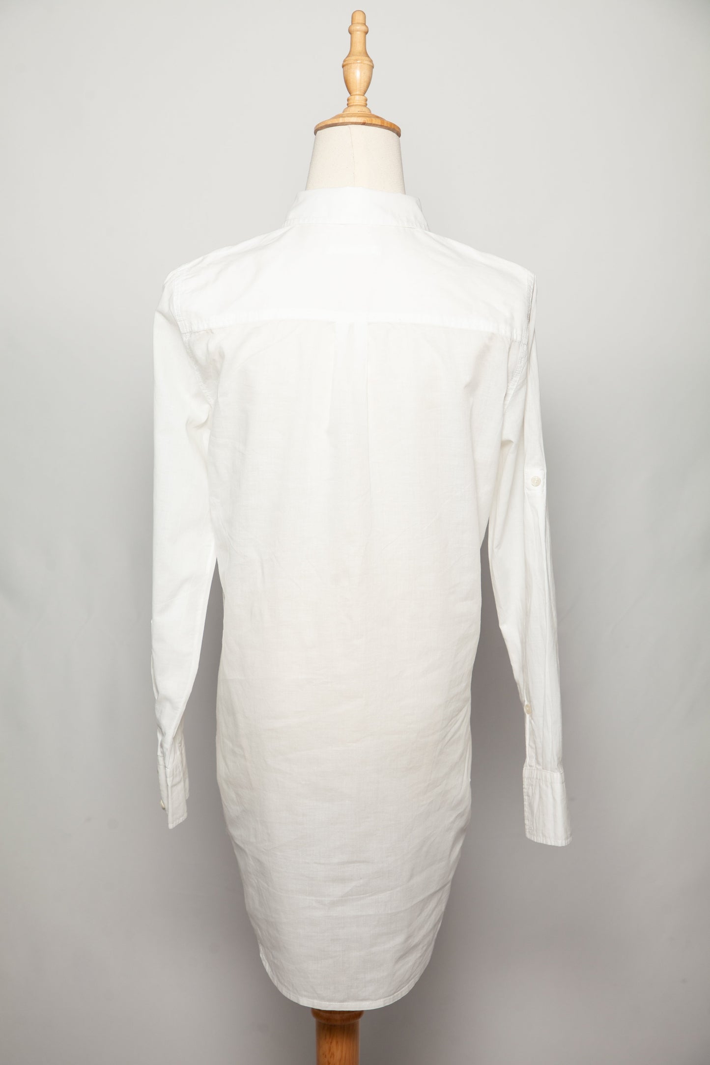 good j. crew white cotton long sleeve button-up shirt women
