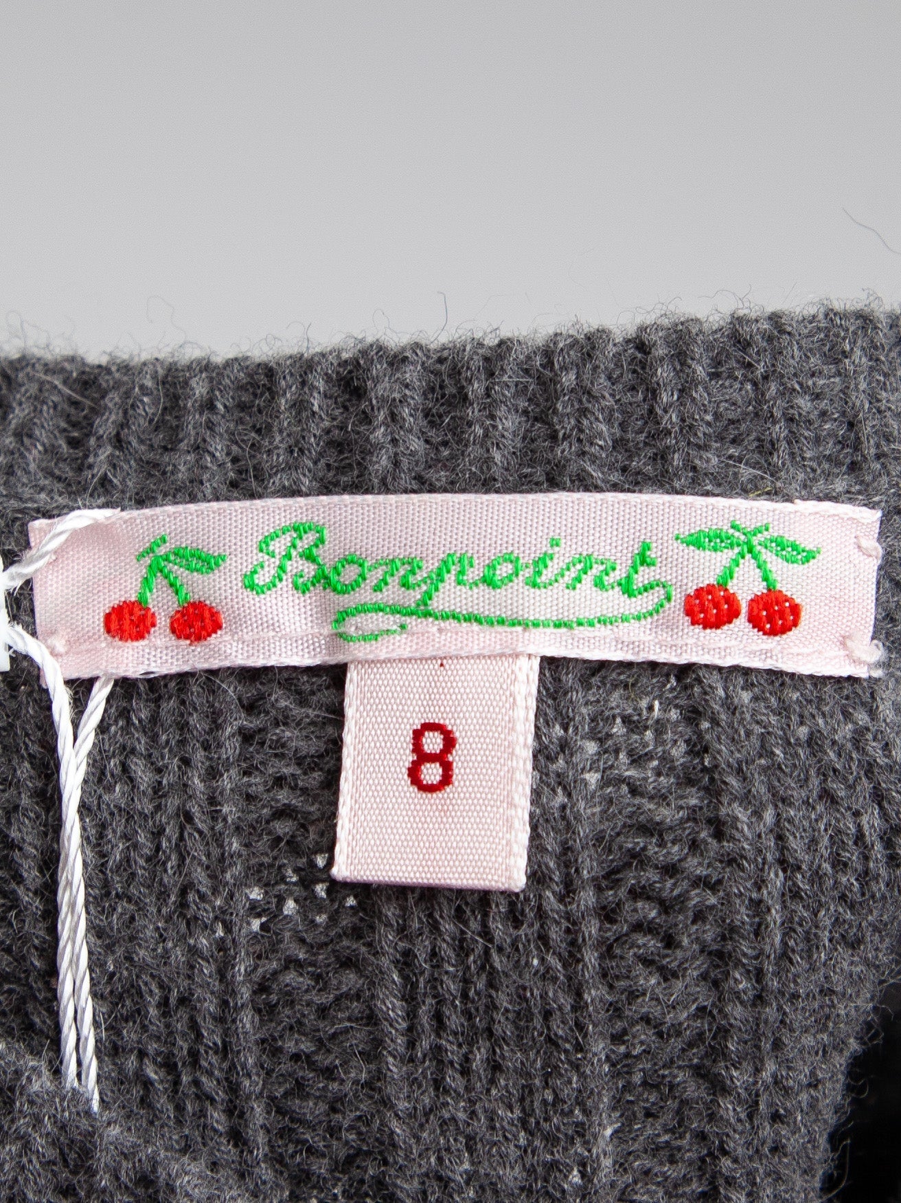 good bonpoint gray angora wool cardigan size 10 for kids